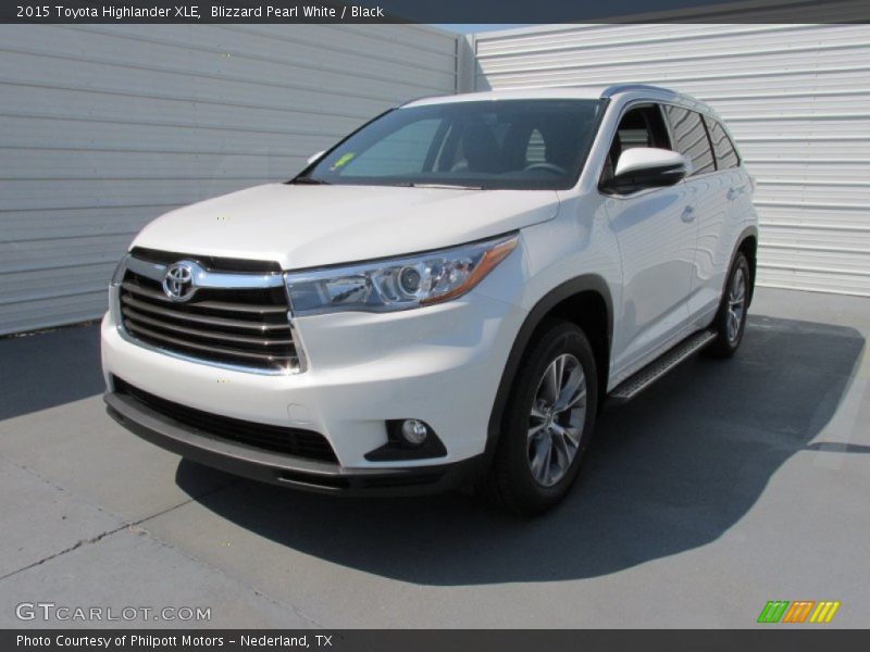 Blizzard Pearl White / Black 2015 Toyota Highlander XLE