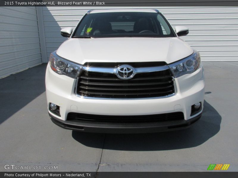 Blizzard Pearl White / Black 2015 Toyota Highlander XLE
