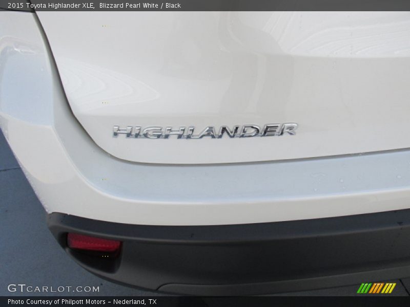 Blizzard Pearl White / Black 2015 Toyota Highlander XLE