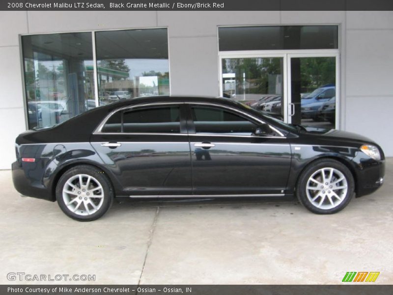 Black Granite Metallic / Ebony/Brick Red 2008 Chevrolet Malibu LTZ Sedan