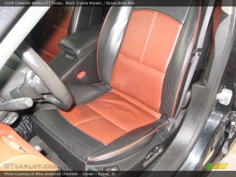 Black Granite Metallic / Ebony/Brick Red 2008 Chevrolet Malibu LTZ Sedan