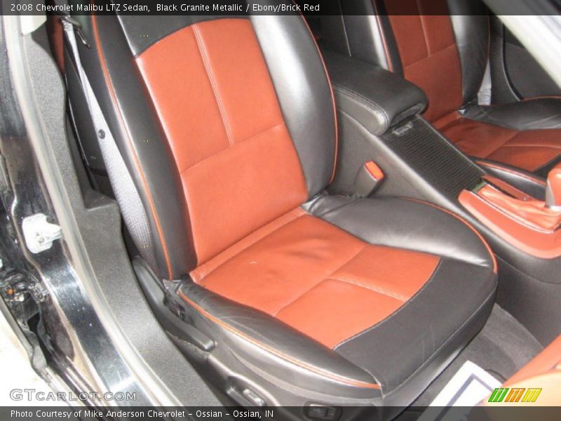 Black Granite Metallic / Ebony/Brick Red 2008 Chevrolet Malibu LTZ Sedan