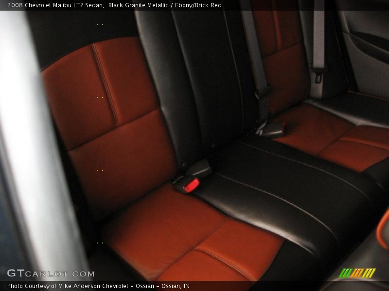 Black Granite Metallic / Ebony/Brick Red 2008 Chevrolet Malibu LTZ Sedan