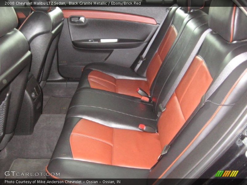 Black Granite Metallic / Ebony/Brick Red 2008 Chevrolet Malibu LTZ Sedan