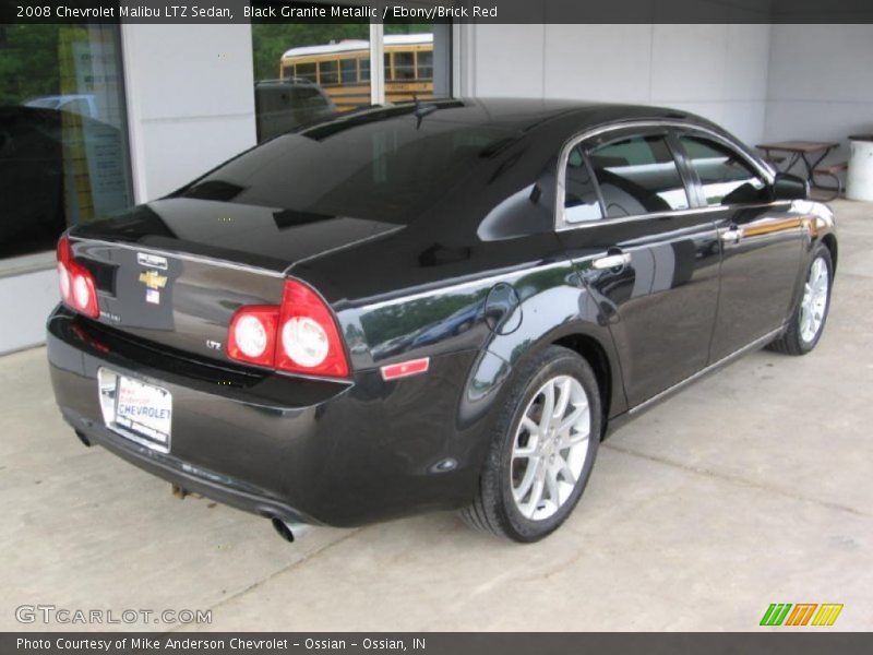 Black Granite Metallic / Ebony/Brick Red 2008 Chevrolet Malibu LTZ Sedan