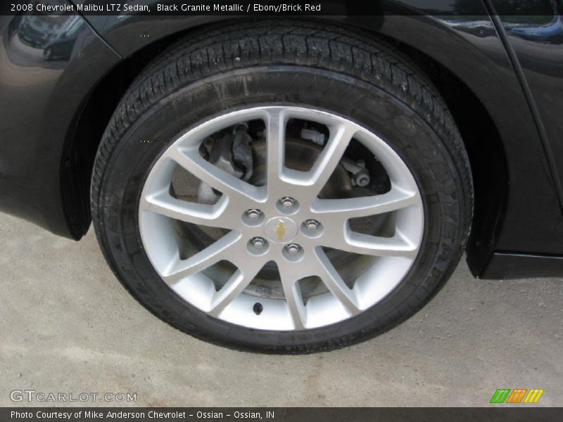Black Granite Metallic / Ebony/Brick Red 2008 Chevrolet Malibu LTZ Sedan