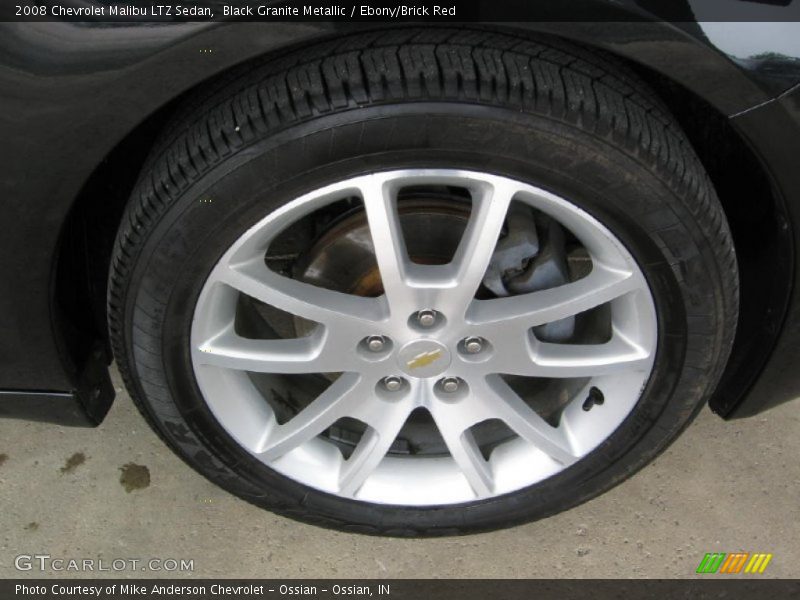 Black Granite Metallic / Ebony/Brick Red 2008 Chevrolet Malibu LTZ Sedan