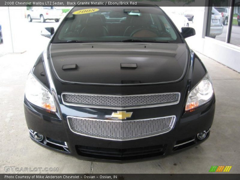 Black Granite Metallic / Ebony/Brick Red 2008 Chevrolet Malibu LTZ Sedan