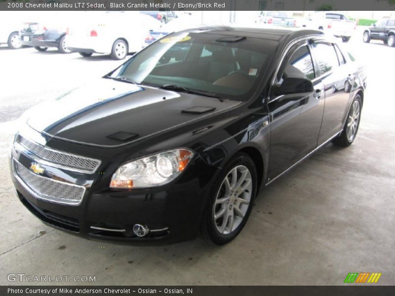 Black Granite Metallic / Ebony/Brick Red 2008 Chevrolet Malibu LTZ Sedan