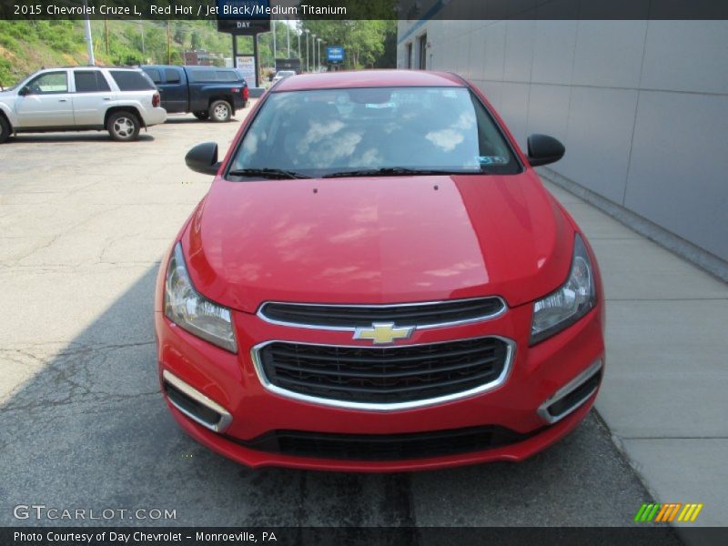 Red Hot / Jet Black/Medium Titanium 2015 Chevrolet Cruze L