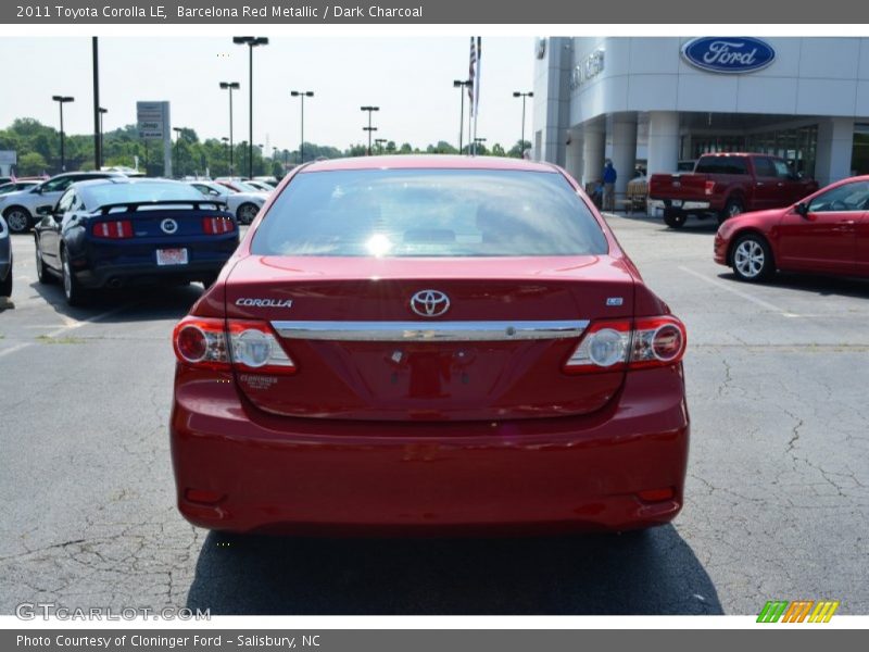 Barcelona Red Metallic / Dark Charcoal 2011 Toyota Corolla LE