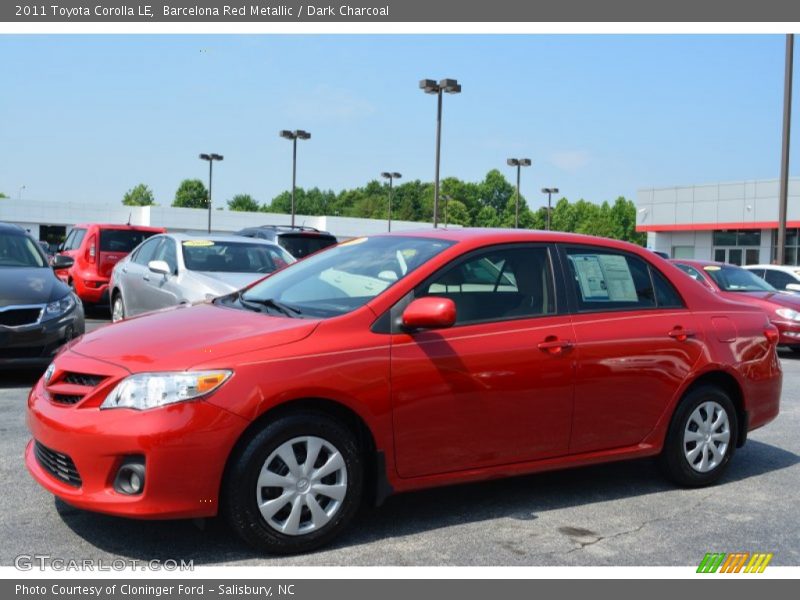 Barcelona Red Metallic / Dark Charcoal 2011 Toyota Corolla LE
