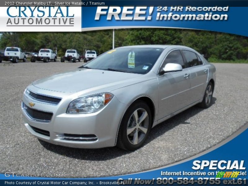 Silver Ice Metallic / Titanium 2012 Chevrolet Malibu LT