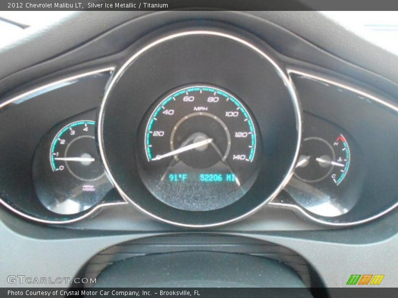 Silver Ice Metallic / Titanium 2012 Chevrolet Malibu LT