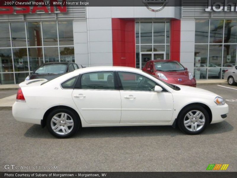 White / Neutral Beige 2007 Chevrolet Impala LT