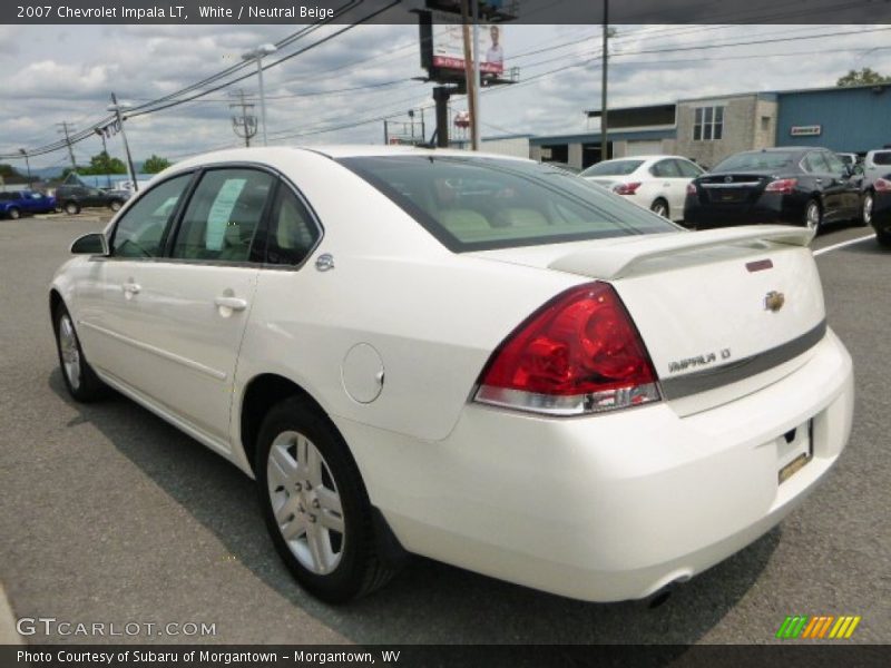 White / Neutral Beige 2007 Chevrolet Impala LT