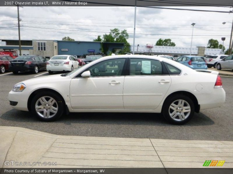 White / Neutral Beige 2007 Chevrolet Impala LT