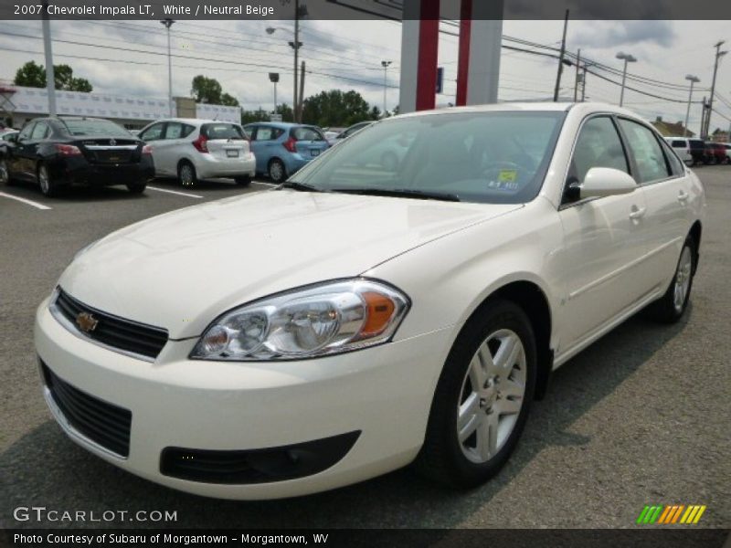 White / Neutral Beige 2007 Chevrolet Impala LT