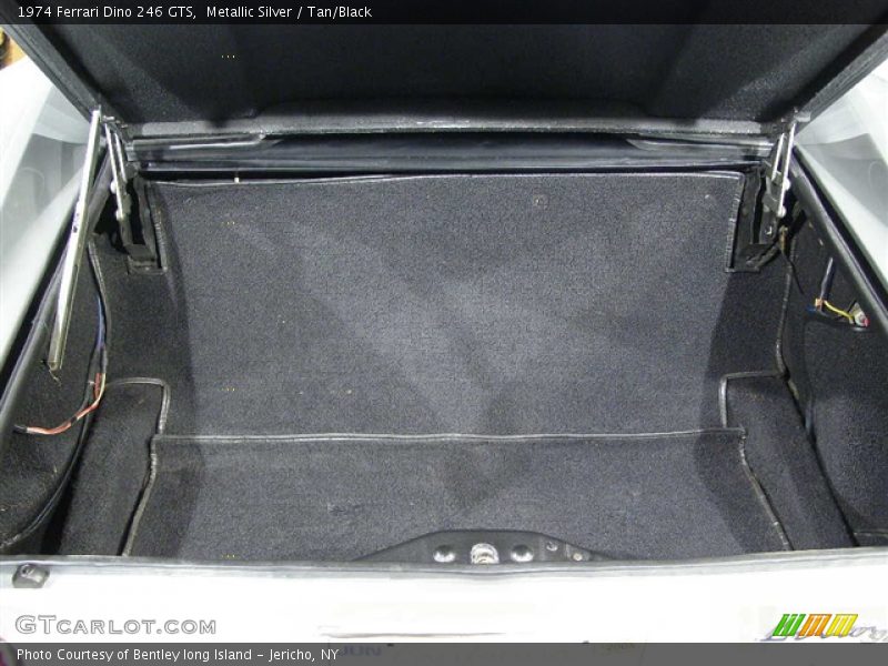 1974 Dino GTS, Metallic Silver / Tan/Black, Trunk - 1974 Ferrari Dino 246 GTS