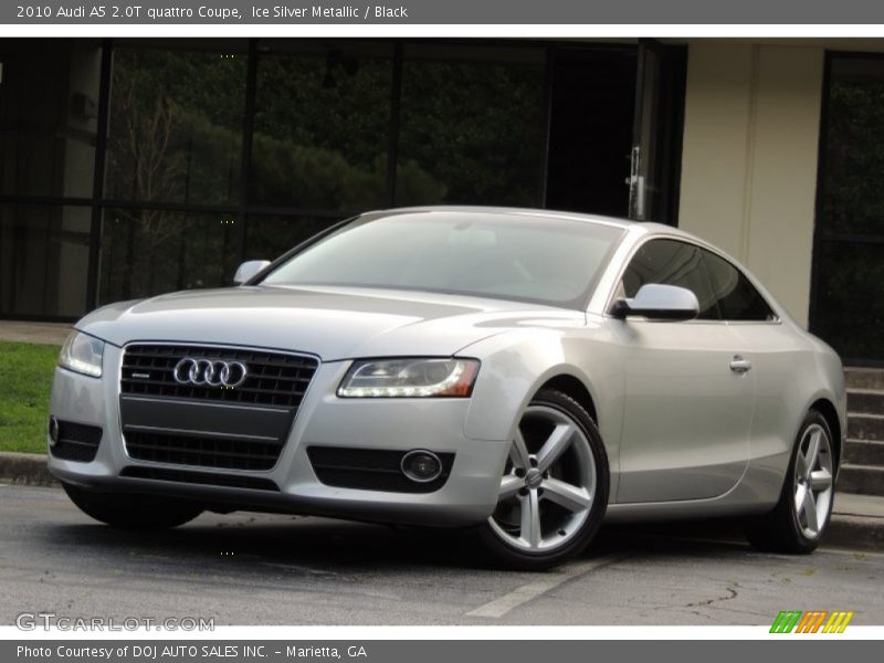 Ice Silver Metallic / Black 2010 Audi A5 2.0T quattro Coupe