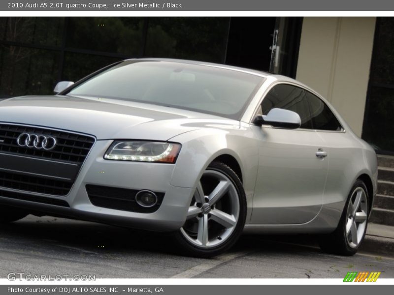 Ice Silver Metallic / Black 2010 Audi A5 2.0T quattro Coupe