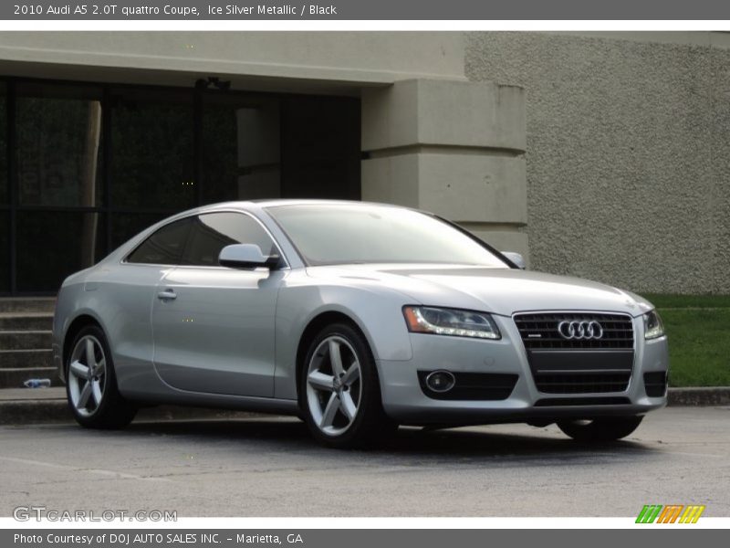 Ice Silver Metallic / Black 2010 Audi A5 2.0T quattro Coupe