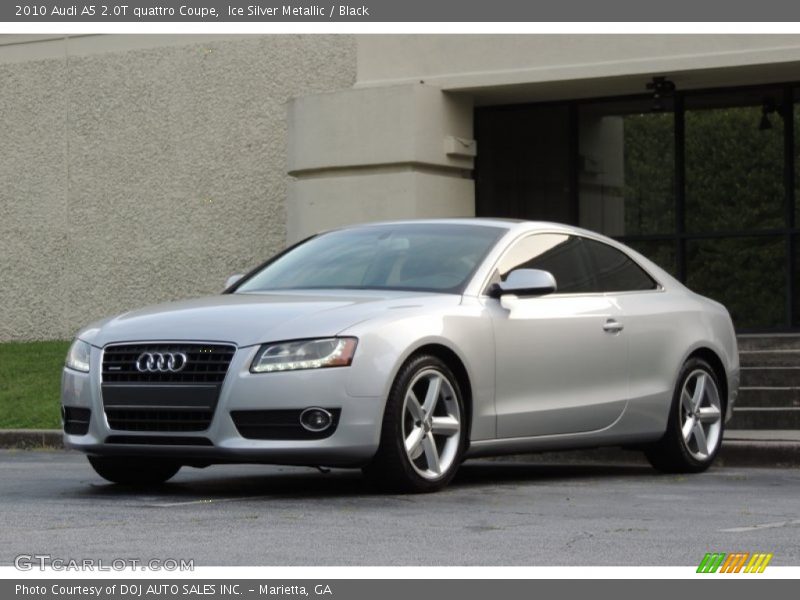 Ice Silver Metallic / Black 2010 Audi A5 2.0T quattro Coupe