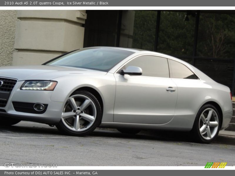 Ice Silver Metallic / Black 2010 Audi A5 2.0T quattro Coupe