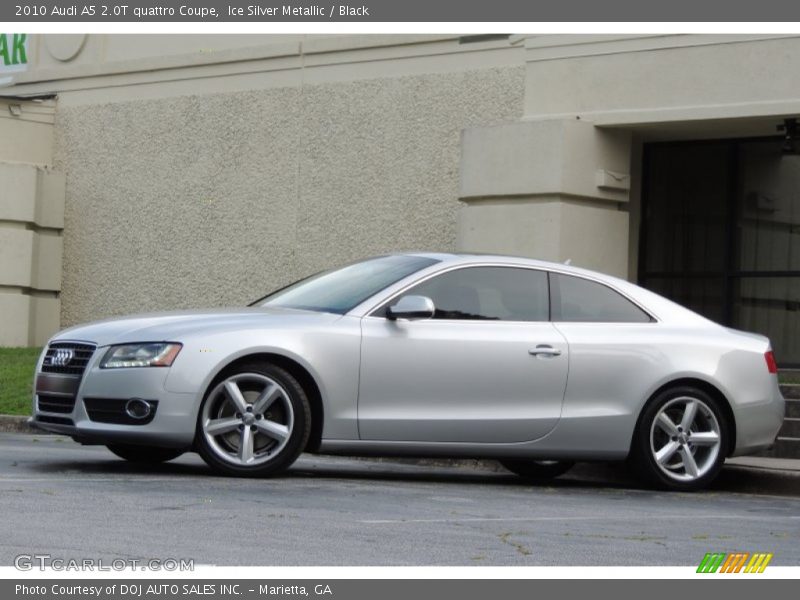 Ice Silver Metallic / Black 2010 Audi A5 2.0T quattro Coupe
