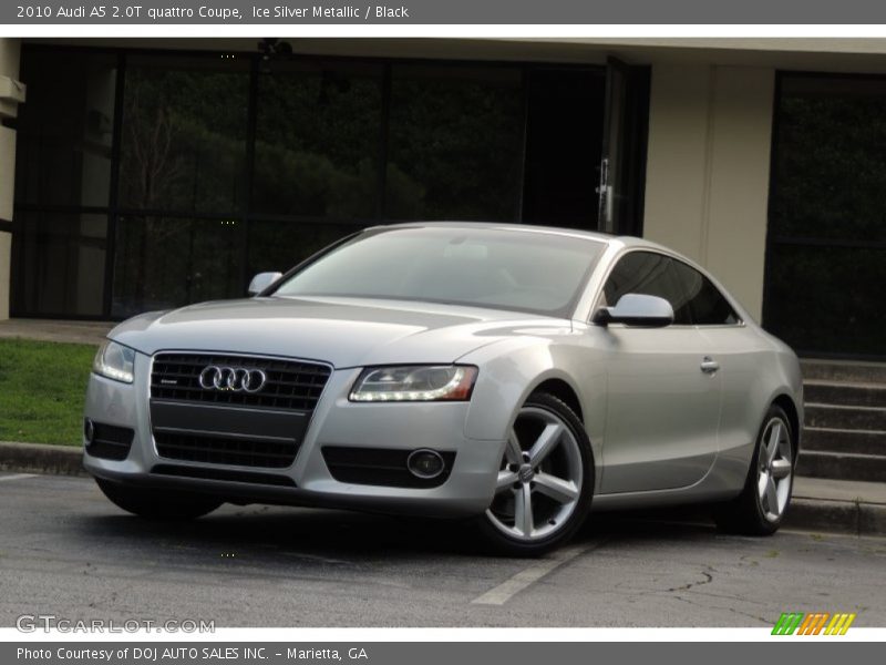 Ice Silver Metallic / Black 2010 Audi A5 2.0T quattro Coupe