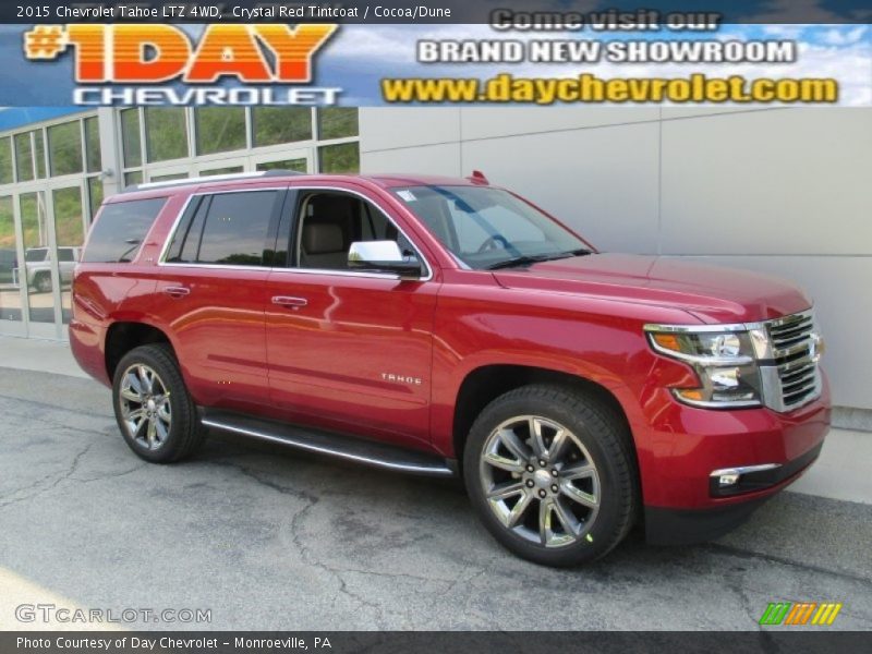 Crystal Red Tintcoat / Cocoa/Dune 2015 Chevrolet Tahoe LTZ 4WD