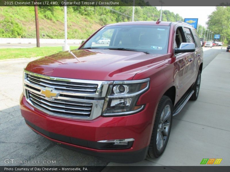 Crystal Red Tintcoat / Cocoa/Dune 2015 Chevrolet Tahoe LTZ 4WD