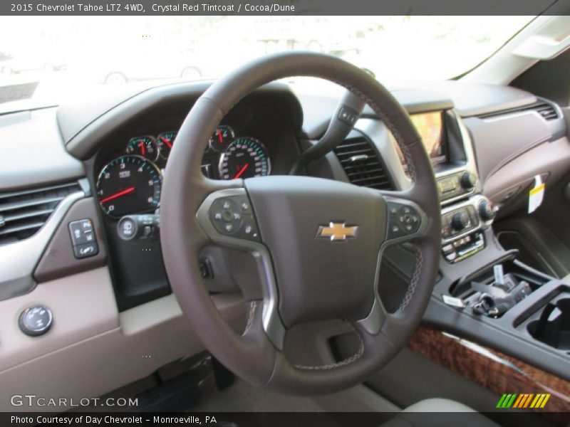 Crystal Red Tintcoat / Cocoa/Dune 2015 Chevrolet Tahoe LTZ 4WD