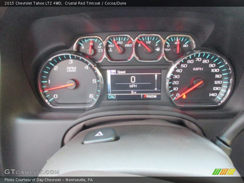 Crystal Red Tintcoat / Cocoa/Dune 2015 Chevrolet Tahoe LTZ 4WD