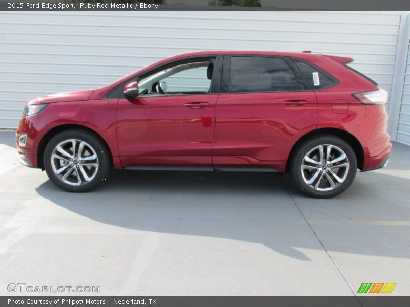 Ruby Red Metallic / Ebony 2015 Ford Edge Sport