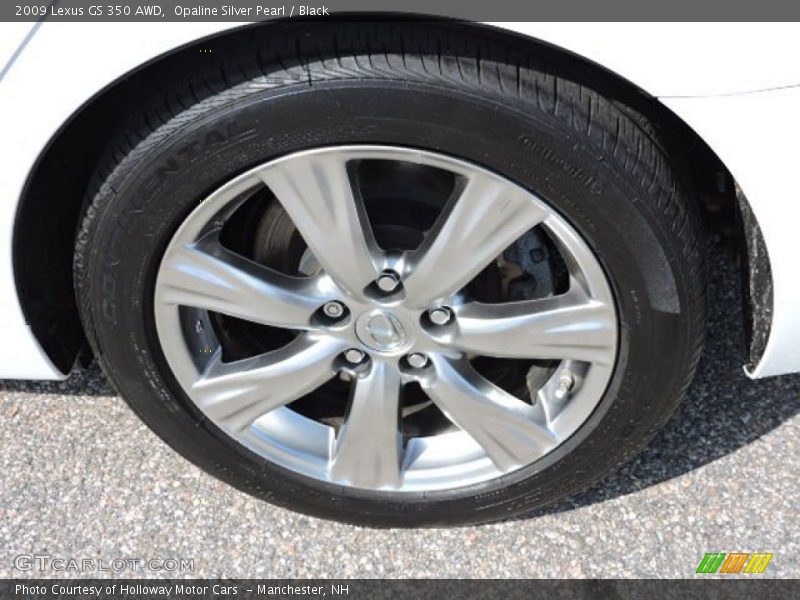 Opaline Silver Pearl / Black 2009 Lexus GS 350 AWD