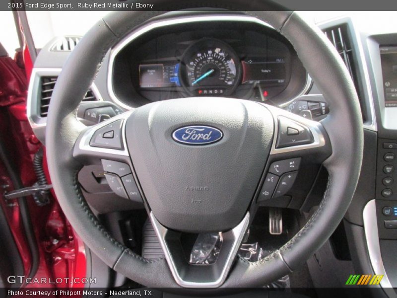 Ruby Red Metallic / Ebony 2015 Ford Edge Sport