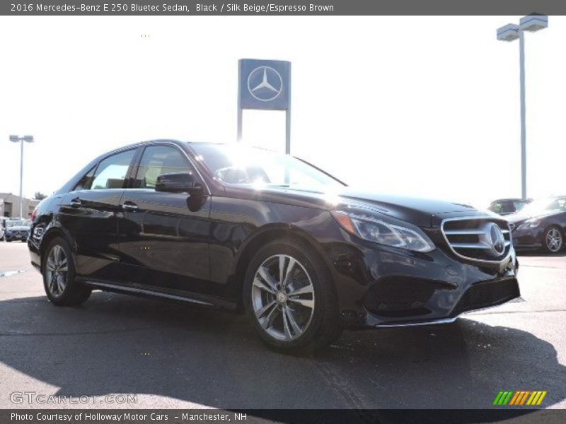 Black / Silk Beige/Espresso Brown 2016 Mercedes-Benz E 250 Bluetec Sedan