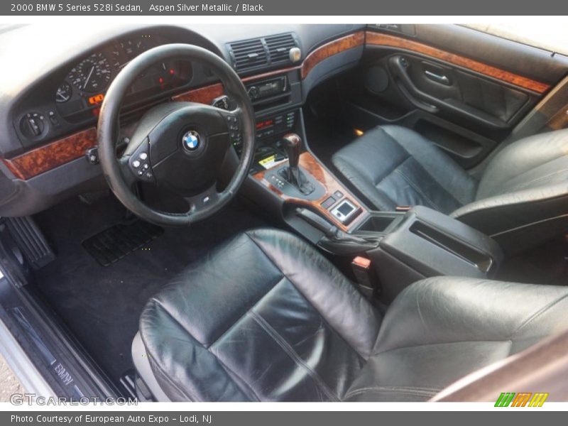 Aspen Silver Metallic / Black 2000 BMW 5 Series 528i Sedan