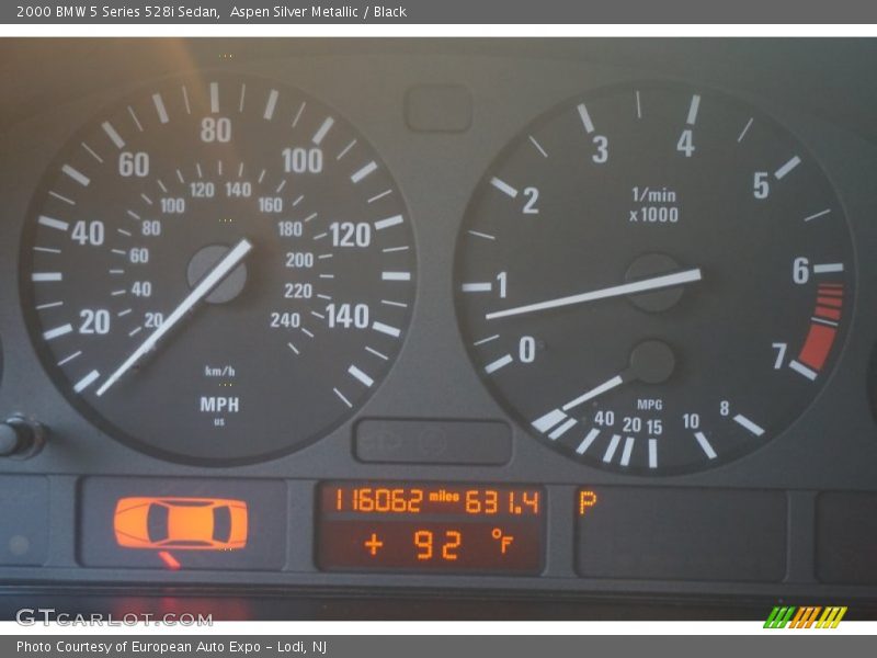 Aspen Silver Metallic / Black 2000 BMW 5 Series 528i Sedan