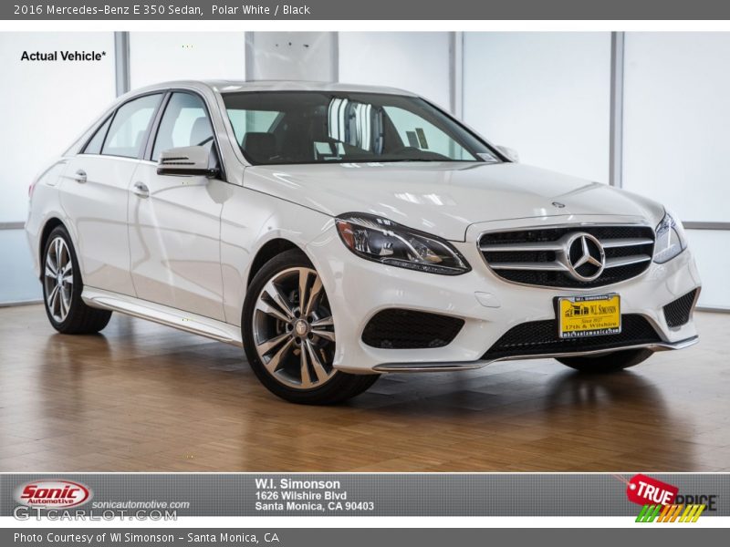 Polar White / Black 2016 Mercedes-Benz E 350 Sedan
