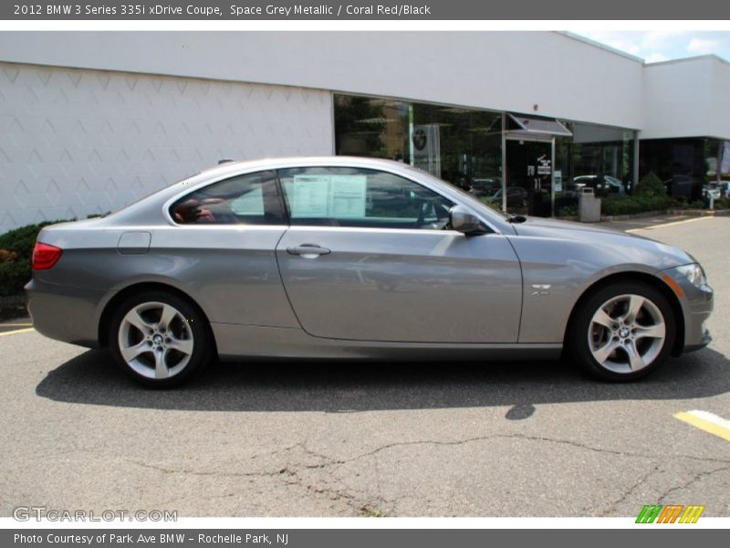 Space Grey Metallic / Coral Red/Black 2012 BMW 3 Series 335i xDrive Coupe