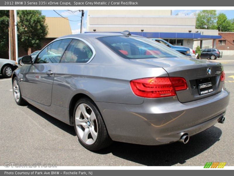 Space Grey Metallic / Coral Red/Black 2012 BMW 3 Series 335i xDrive Coupe