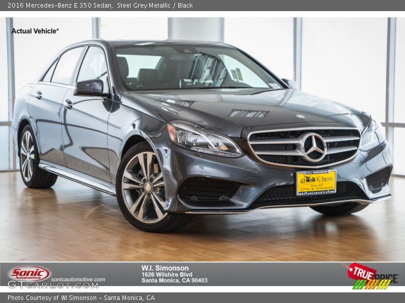 Steel Grey Metallic / Black 2016 Mercedes-Benz E 350 Sedan