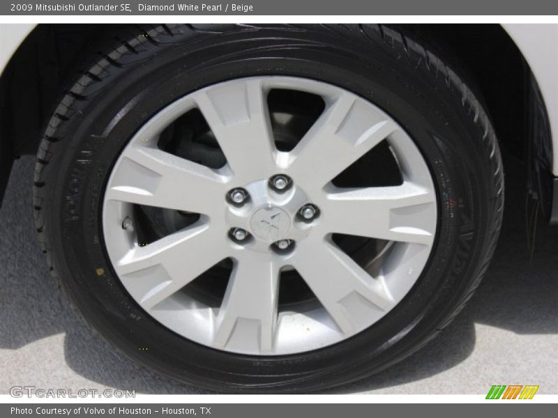Diamond White Pearl / Beige 2009 Mitsubishi Outlander SE