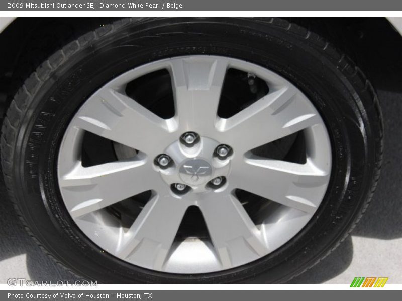 Diamond White Pearl / Beige 2009 Mitsubishi Outlander SE