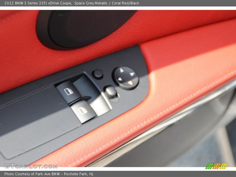 Space Grey Metallic / Coral Red/Black 2012 BMW 3 Series 335i xDrive Coupe