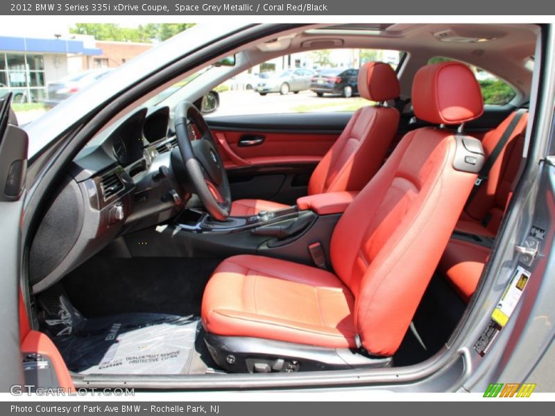 Space Grey Metallic / Coral Red/Black 2012 BMW 3 Series 335i xDrive Coupe