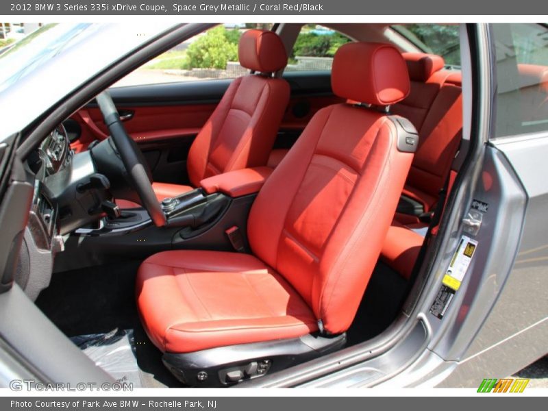 Space Grey Metallic / Coral Red/Black 2012 BMW 3 Series 335i xDrive Coupe