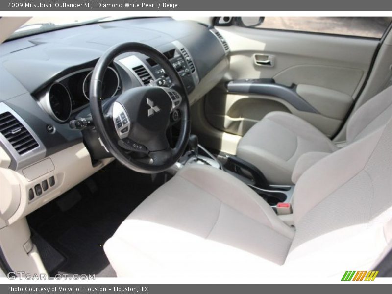 Diamond White Pearl / Beige 2009 Mitsubishi Outlander SE